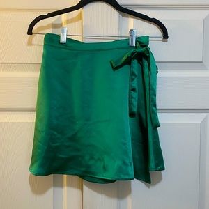 Elegant Green Wrap Skirt